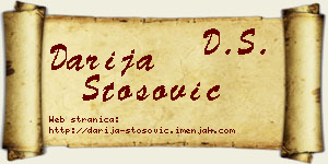 Darija Stošović vizit kartica